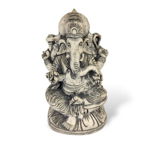 Ręcznie rzeźbiona figurka Ganesha z naturalnego granitu 19 cm
