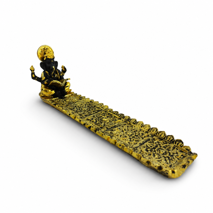 Złota podstawka na kadzidła Ganesh GOLD GANESHA STAND