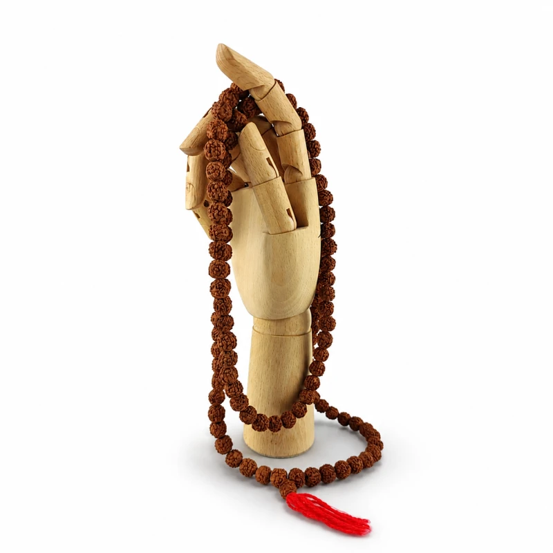 Japa Mala Rudraksha z 108 koralików