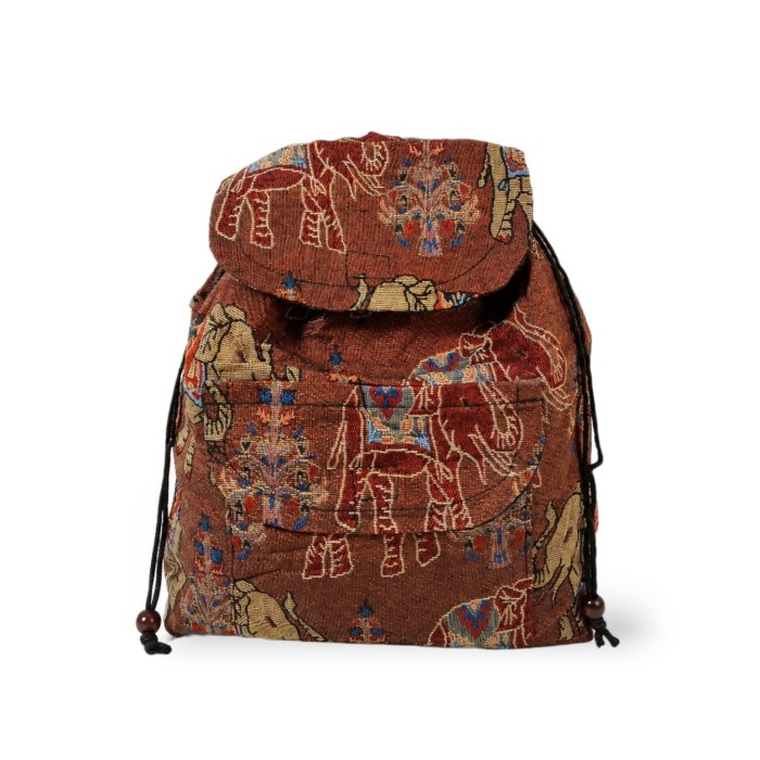 Plecak Boho Etno bawełniany tkany HIPPIE ELEPHANT BACKPACK