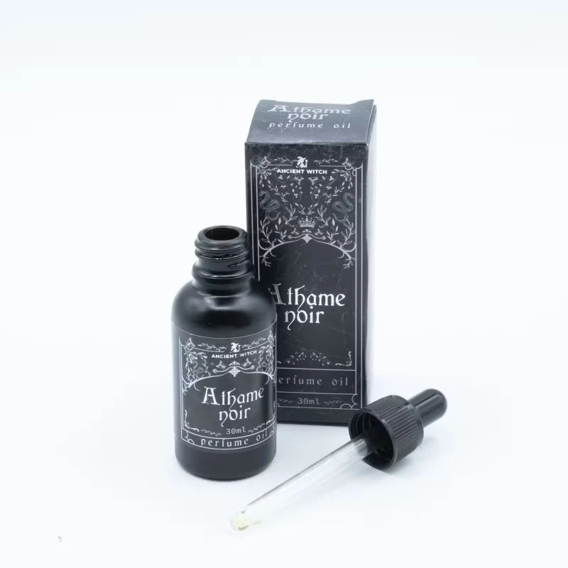 Czarny Athame Ancient Witch – olejek perfumowany w czarnej buteleczce