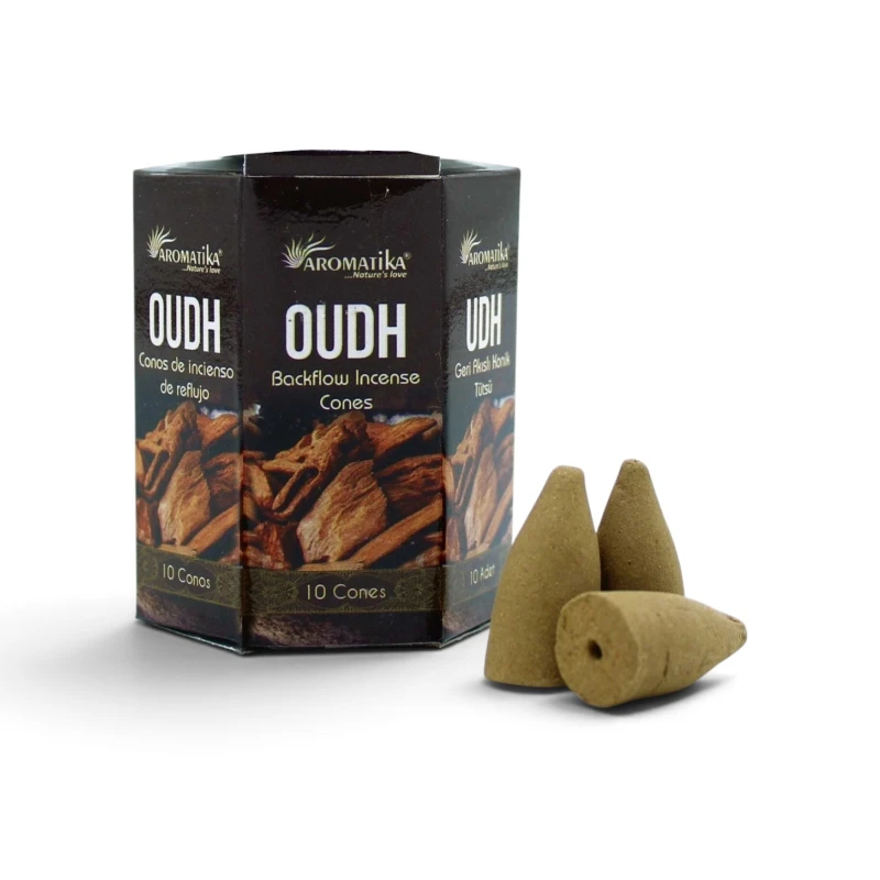 Kadzidełka stożkowe Backflow Oud Aromatika 10 szt