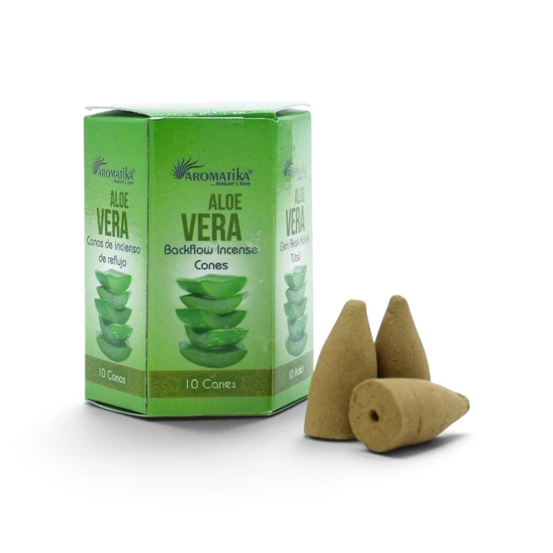 Kadzidełka stożkowe Backflow Aloe Vera Aromatika 10 szt.