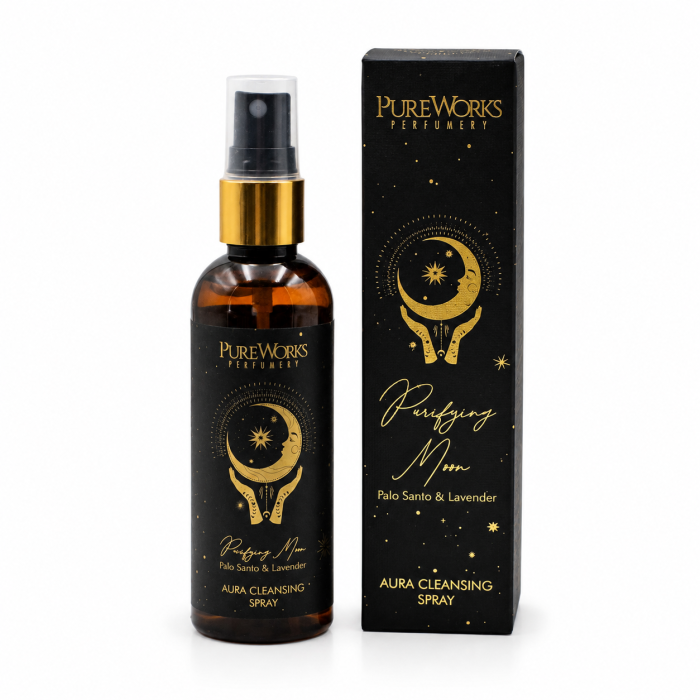 Ezoteryczny spray Księżyc Oczyszczający 100 ml – Palo Santo i lawenda