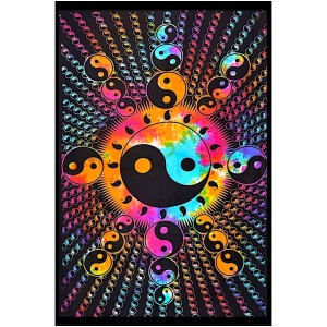 Kolorowa tkanina na ścianę 210x140 cm Yin Yang
