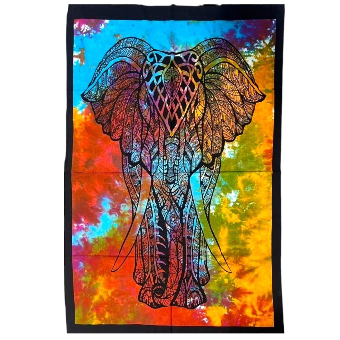Tkanina na ścianę 75x105 cm z indyjskim słoniem