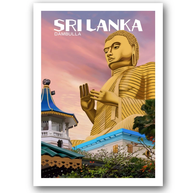 plakat sri lanka dambulla golden temple.webp