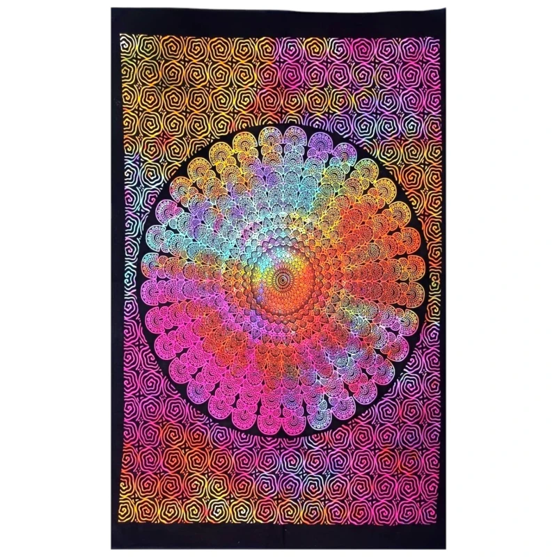 Tkanina na ścianę 210x140 cm z kolorową mandalą