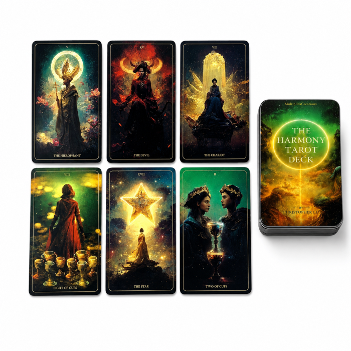 The Harmony Tarot Deck – kolorowe karty Tarota z ilustracjami fantasy
