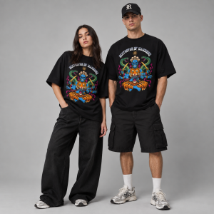 T-shirt unisex z tygrysem i wężami Destroyer of Illusions