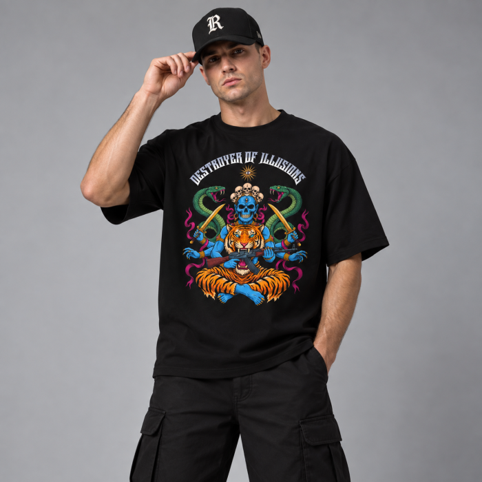 Czarny T-shirt KARMA Destroyer of Illusions by Hash