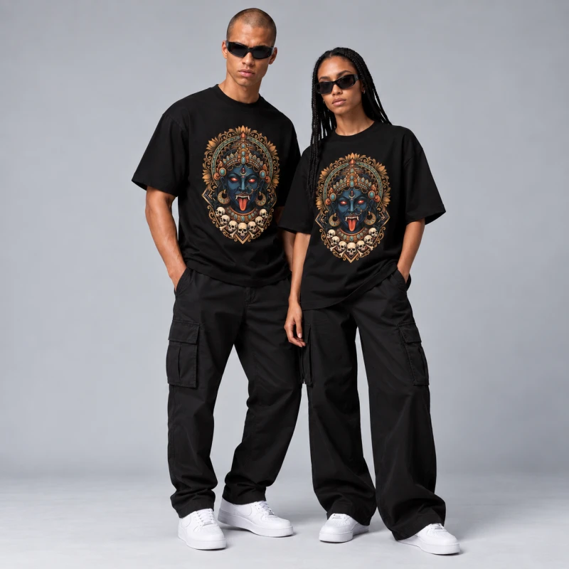 T-shirt KARMA by Hash z autorskim nadrukiem Kali