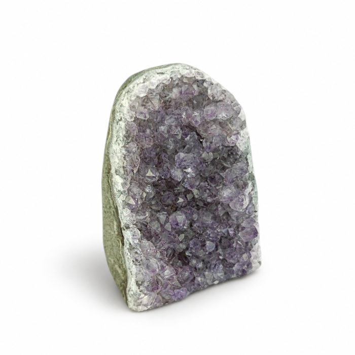 Naturalna geoda ametystowa z drobnymi fioletowymi kryształami – 4,5 cm