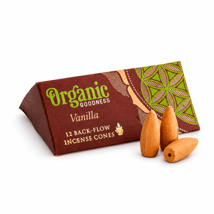 Kadzidła stożkowe Backflow Organic Goodness Vanilla wanilia