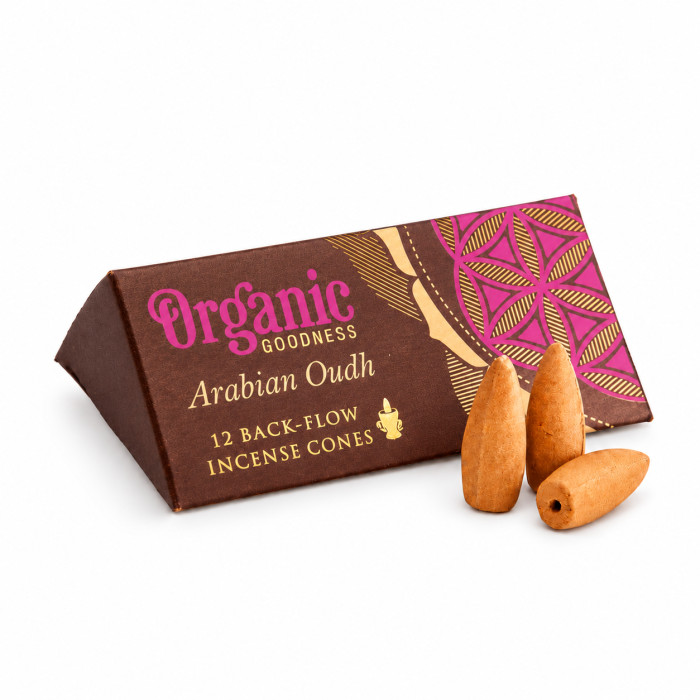Kadzidła stożkowe Backflow Arabian Oudh Organic Goodness – 12 sztuk