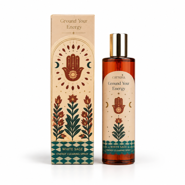 Carnatia Magic Within You Ground Your Energy White Sage – aromatyczny spray 100 ml do oczyszczania aury i przestrzeni