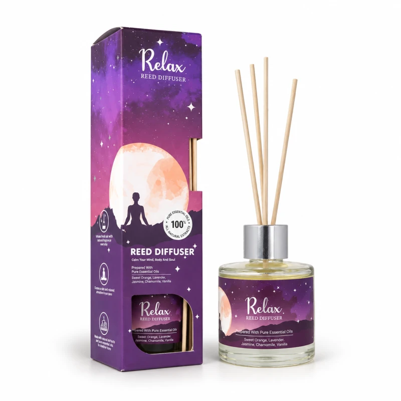 Dyfuzor patyczkowy Relax Reed Diffuser 50 ml Song of India z lawendą, pomarańczą, jaśminem i rumiankiem