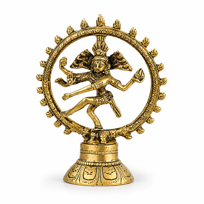 Mosiężna figurka Shiva Nataraja 15 cm ręcznie wykonana w Indiach – Shiva Pan Tańca
