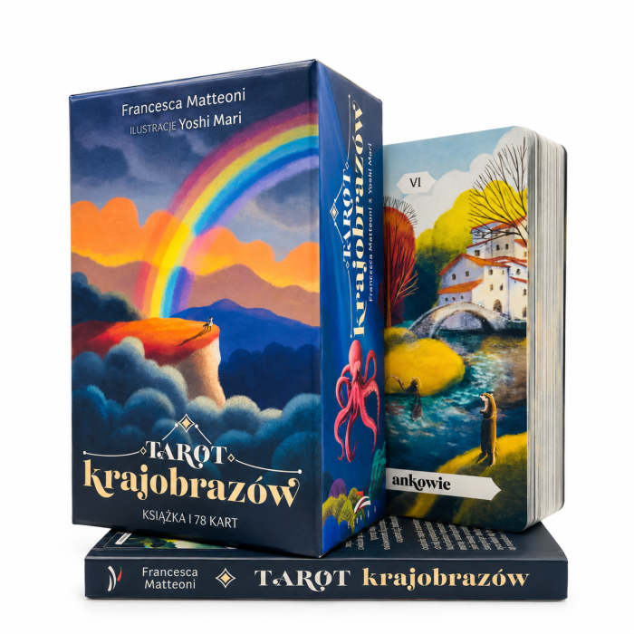 Tarot Krajobrazów – pudełko, książka i talia 78 kart z ilustracjami Yoshi Mari