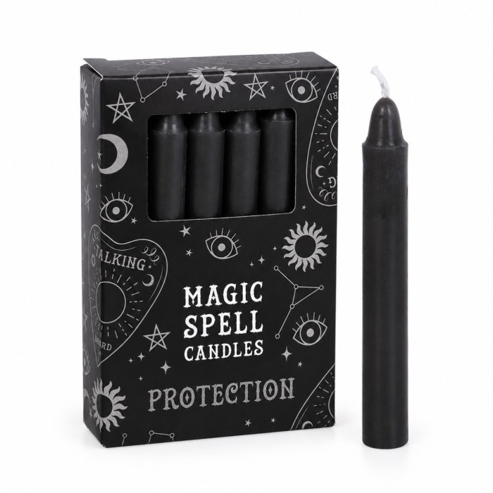 Czarne świece magiczne Protection & Transformation – zestaw 12 świec w pudełku