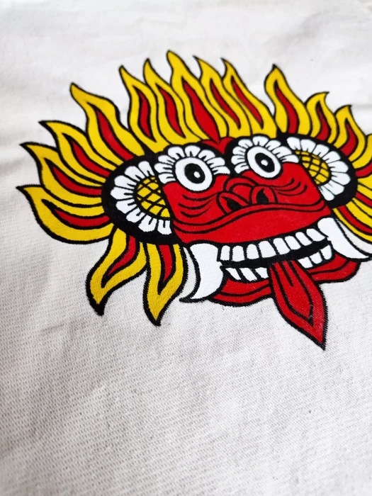 torba bawelniana tote recznie malowana  DEVIL MASK 2.webp
